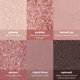 URBAN DECAY texture close-up of a matte shade from Naked 3 Mini highlighting easy blendability