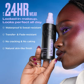 Urban Decay mist texture on skin illustrating natural finish and soft-focus effect
