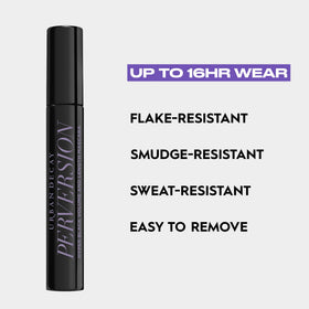 Urban Decay portrait using mascara in lifestyle setting showing dramatic eye enhancement
