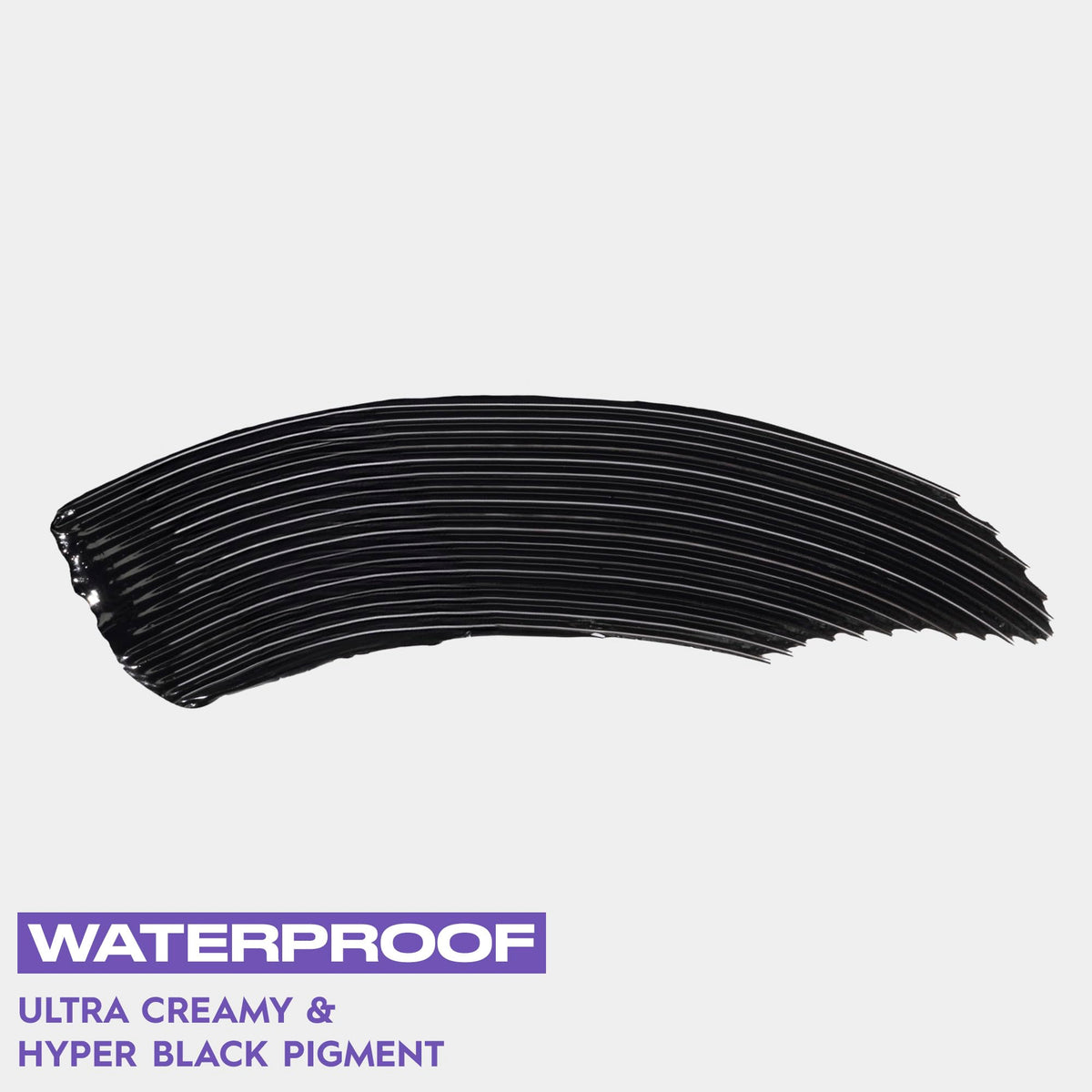 Urban Decay open cap texture shot displaying creamy waterproof formula that stays flexible and non-brittle