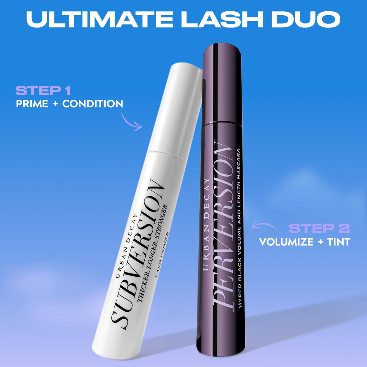 Urban Decay mascara paired with eyeliner showing complementary products for intense eye looks
