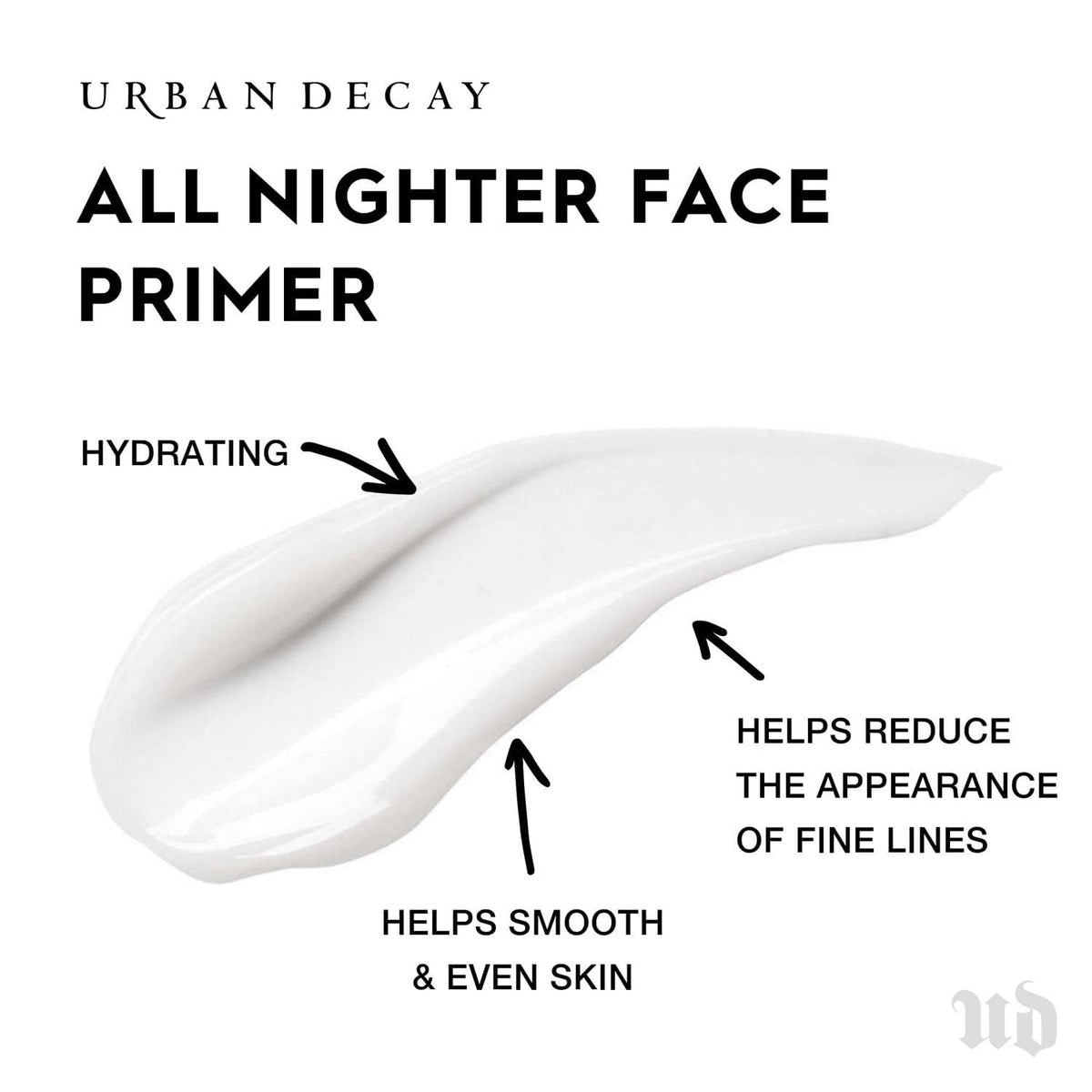 Urban Decay primer pump detail demonstrating easy dispensing and control