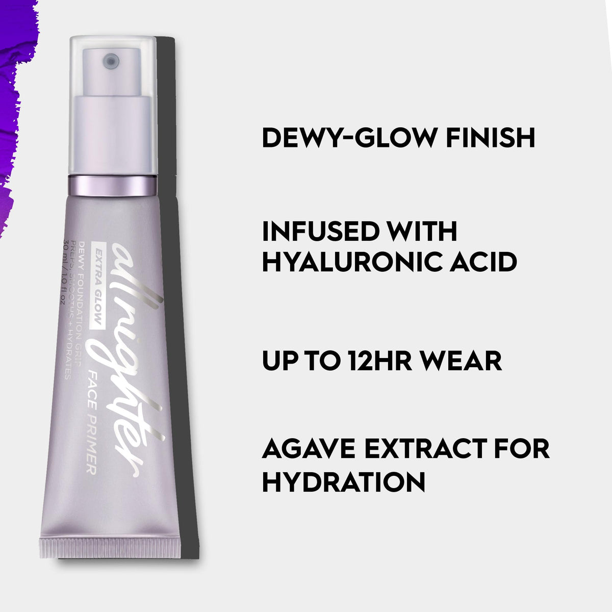 Urban Decay primer texture close-up gel spread highlights hydration and smoothening benefit on skin