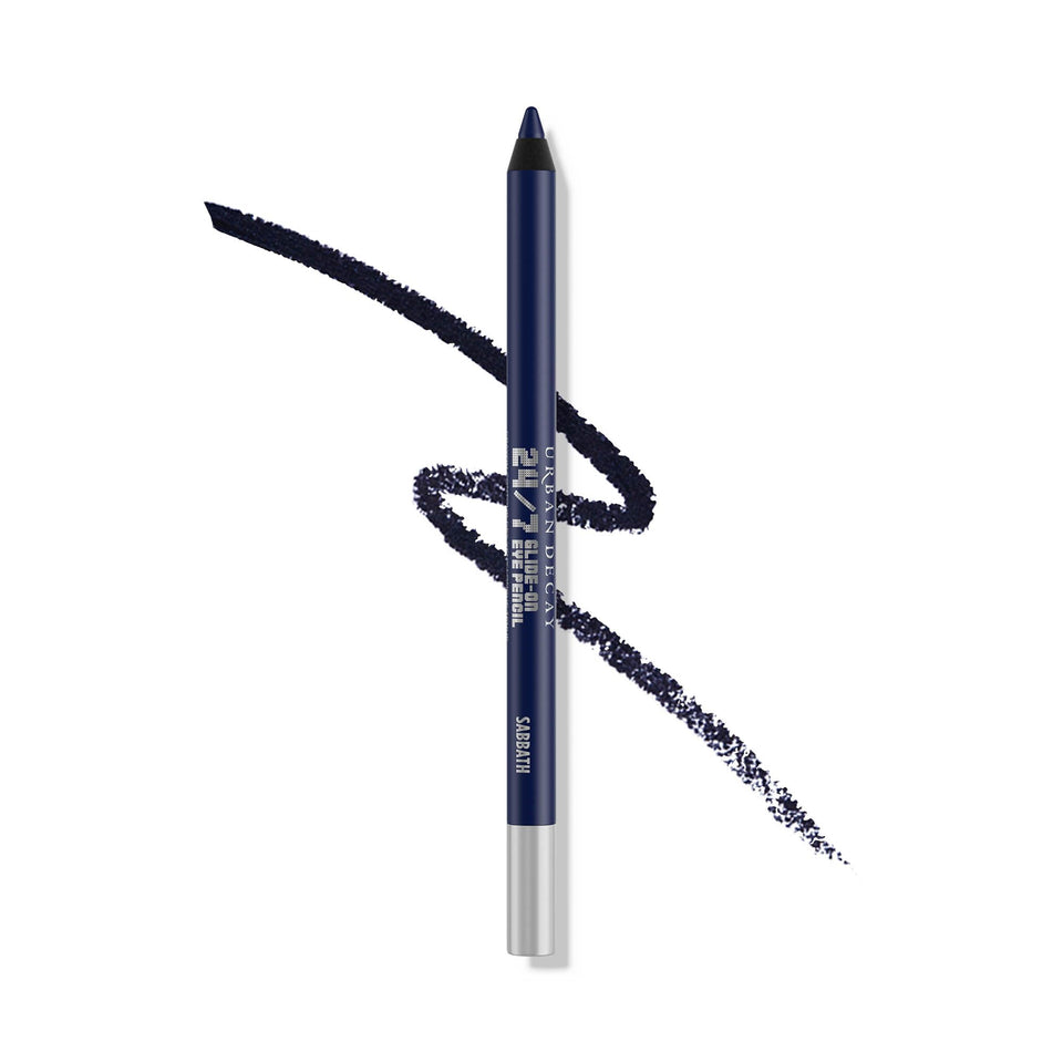URBAN DECAY front packaging showing Sabbath deep navy and benefits