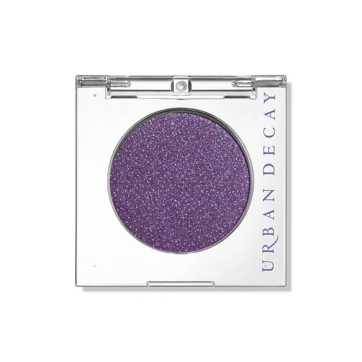 Urban Decay front compact showing deep purple shimmer for bold color payoff
