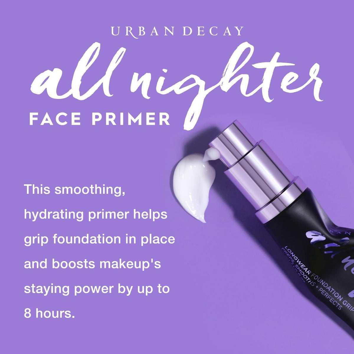 Urban Decay texture swiped on skin illustrating sheer smooth finish