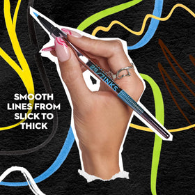 URBAN DECAY pen in a makeup bag lifestyle image highlighting portability