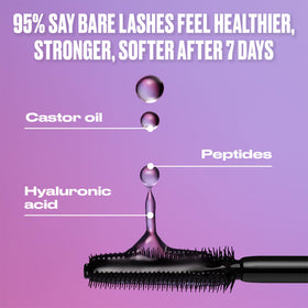 Urban Decay before and after lashes showing volume transformation benefit