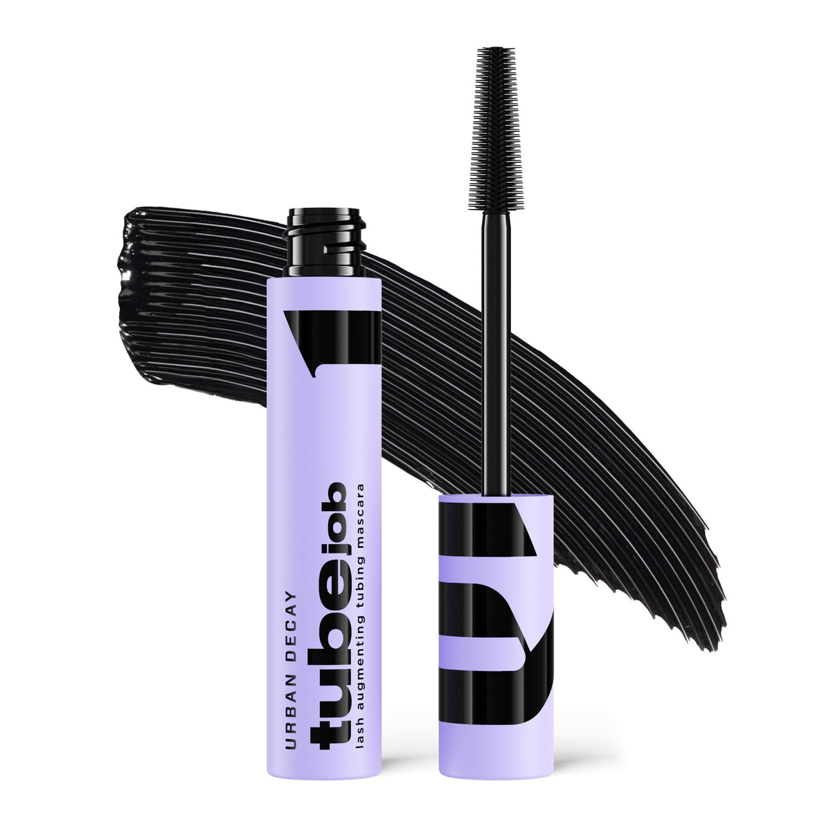 URBAN DECAY Tube Job front packaging showing sleek tube and cap for easy display