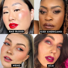URBAN DECAY lipstick in hand to show compact 0.11 oz size for easy portability