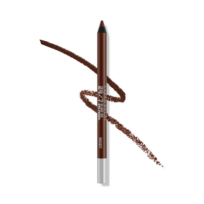 urban decay whiskey front pencil showing rich brown matte payoff and precise control