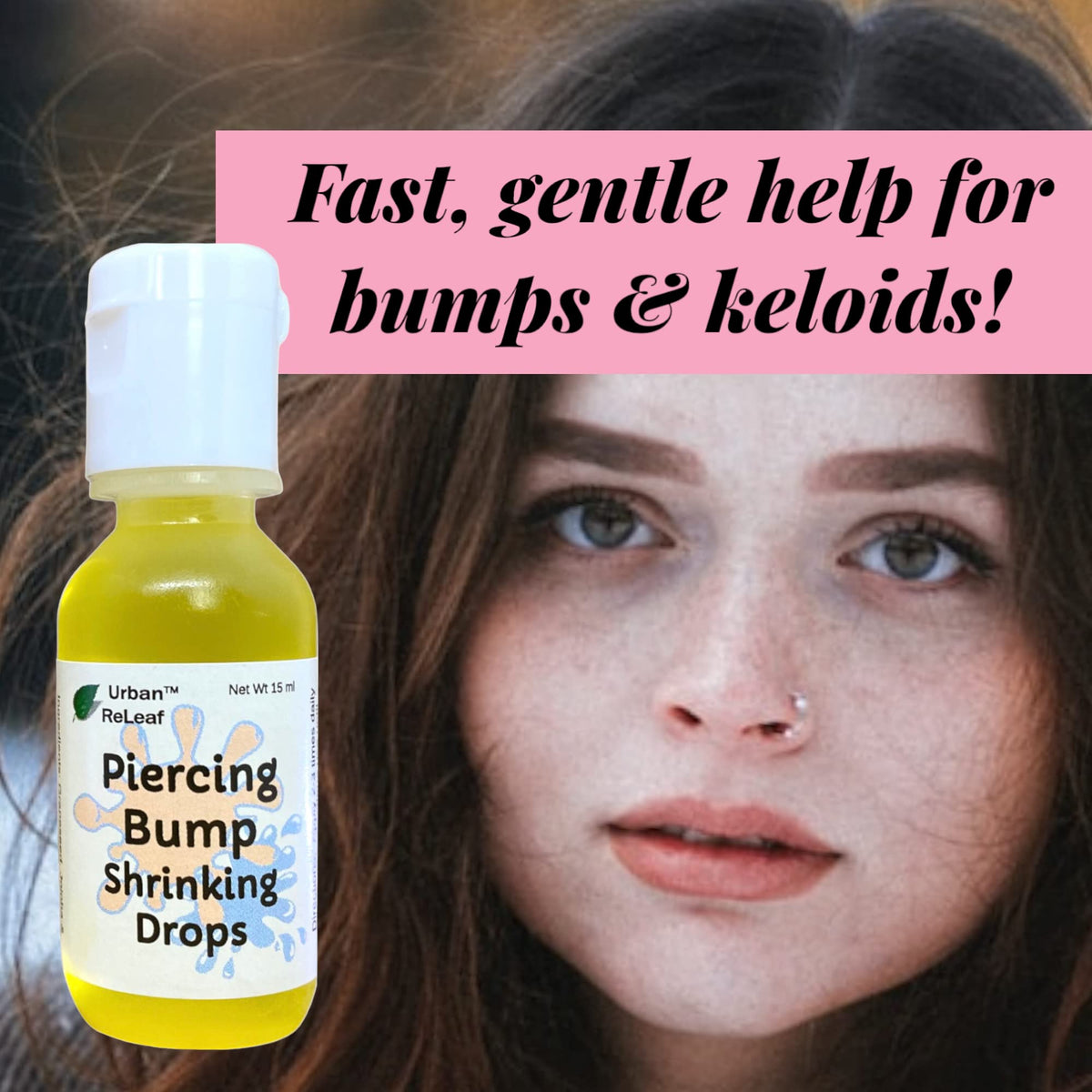 Urban ReLeaf dropper applying a single precise drop directly to a small piercing bump for control