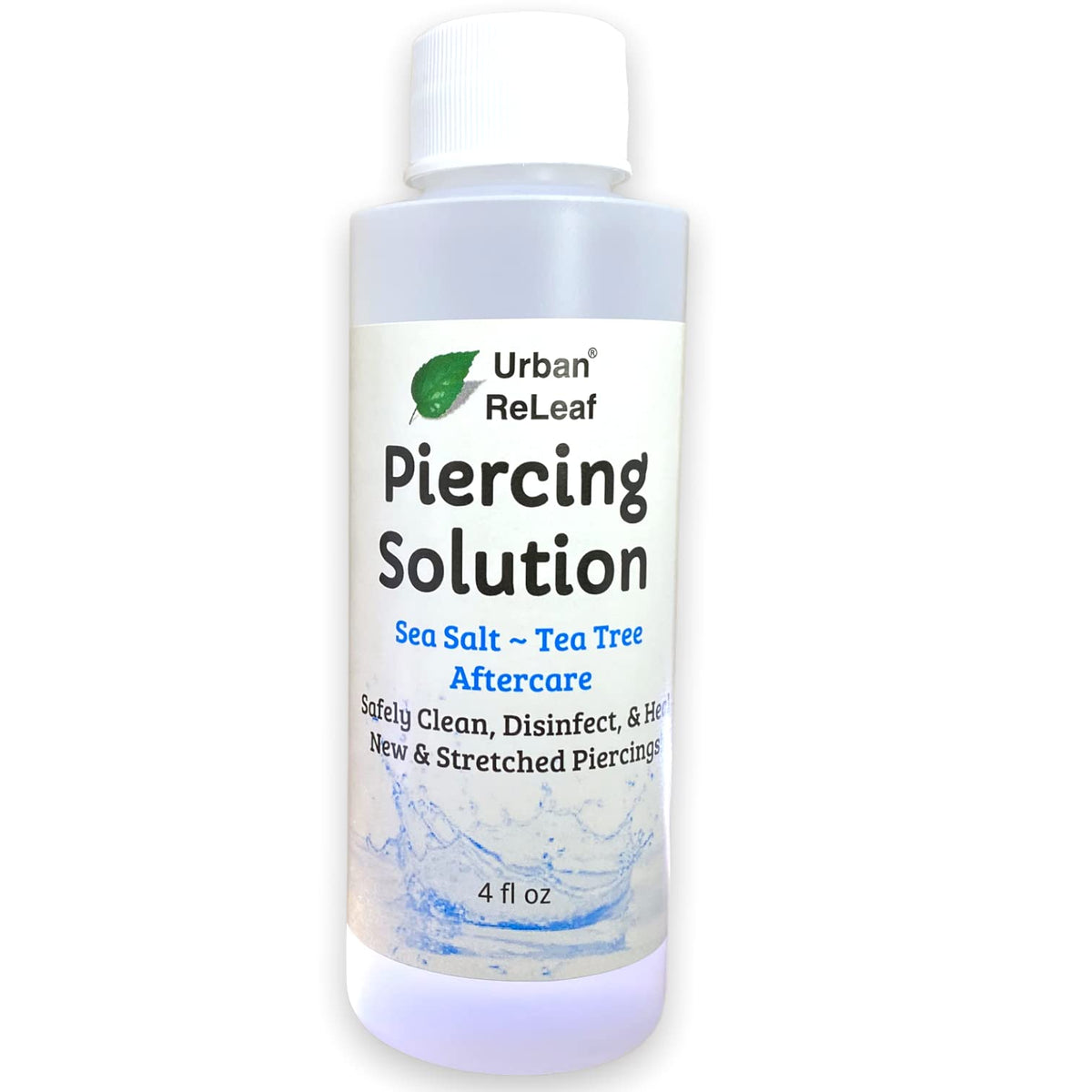 Urban ReLeaf front bottle showing label and 4 oz size, clear calming formula