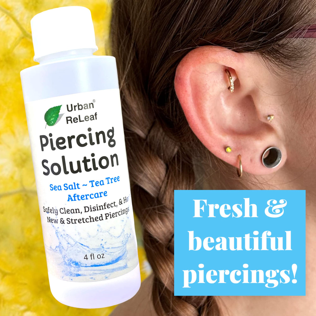 Urban ReLeaf solution soaked on cotton, demonstrating gentle application