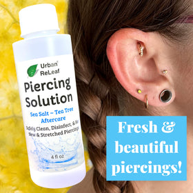 Urban ReLeaf solution soaked on cotton, demonstrating gentle application