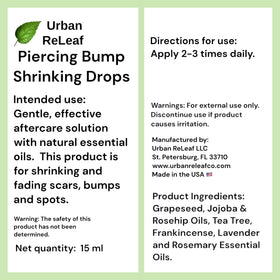 Urban ReLeaf back label with directions and made in USA mark providing product information