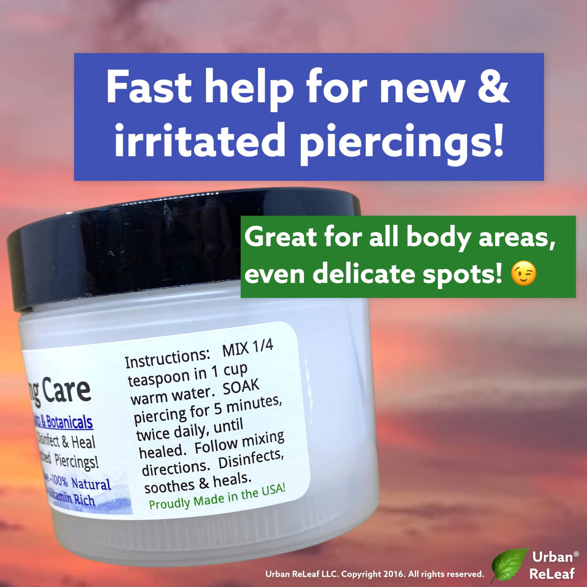 Urban ReLeaf measuring cup mixing soak demonstrating easy preparation