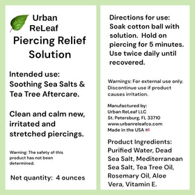Urban ReLeaf used at a piercer station showing professional aftercare recommendation