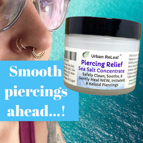 Urban ReLeaf soaking bowl setup demonstrating calm, clean piercing care