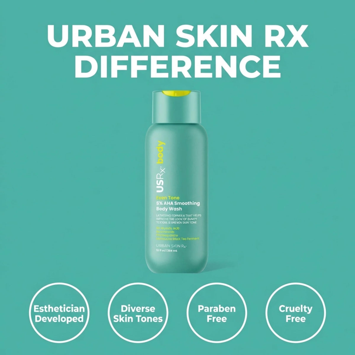 Urban Skin Rx applied to forearm to demonstrate smoothing effect