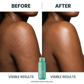 Urban Skin Rx bottle placed in shower environment showing daily use