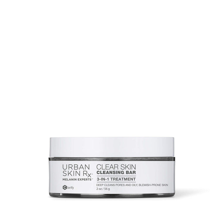 Urban Skin Rx cleansing bar front packaging showing product and weight benefits