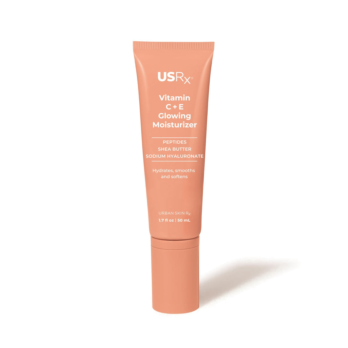 Urban Skin Rx front jar showing product label and compact 1.7oz size for daily glow