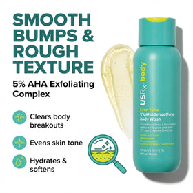 Urban Skin Rx pump dispensing creamy lather for effective cleansing