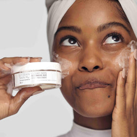Urban Skin Rx sponge creating creamy lather for easy application