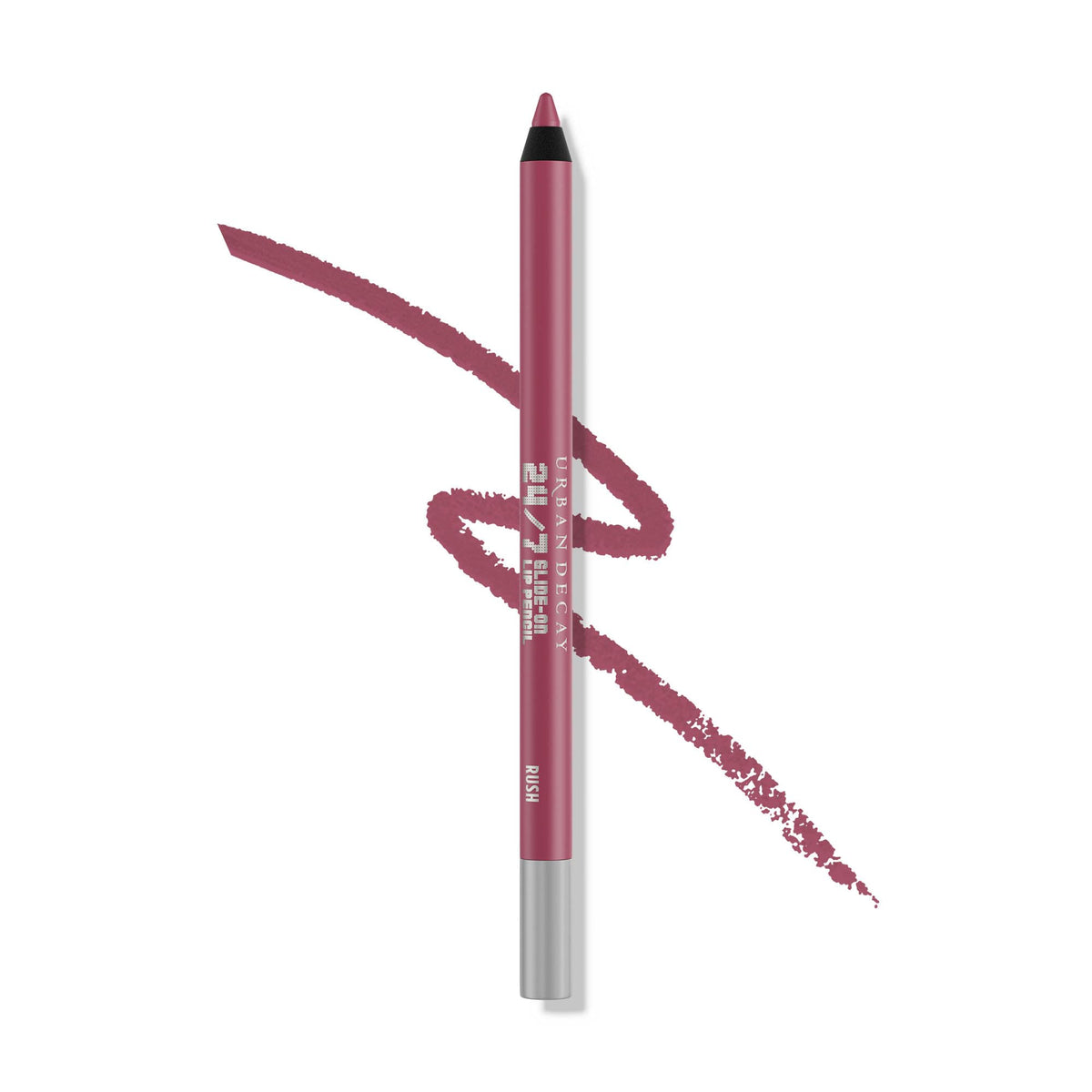 URBAN DECAY front packaging showing Rush pencil and label, highlights lasting wear
