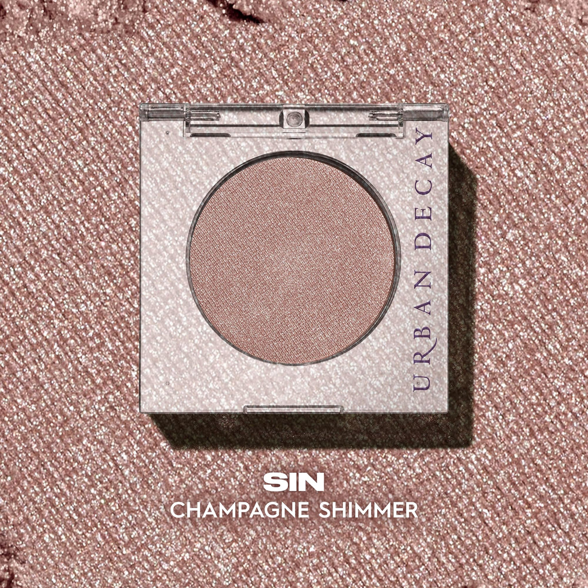URBAN DECAY sin brush dampened to intensify metallic sheen and longevity