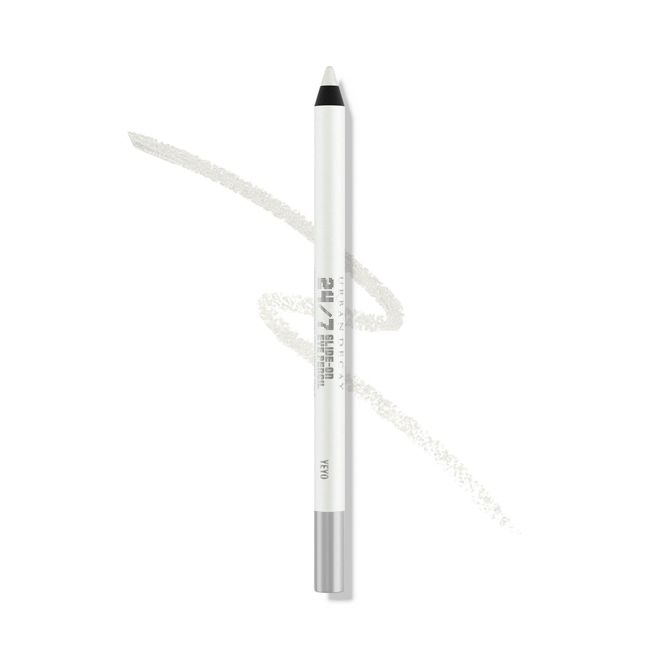 URBAN DECAY front packaging of Yeyo metallic white pencil for easy identification