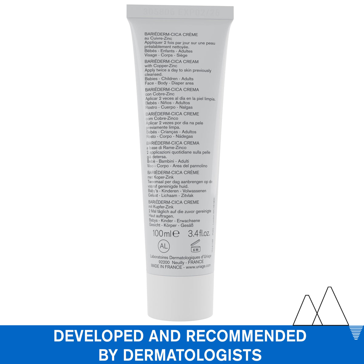 Uriage cream on bathroom shelf lifestyle scene promoting daily care