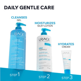 Uriage product label close-up showing ingredients and physiological pH