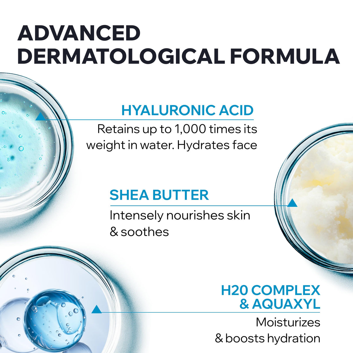 Ingredient label of Uriage cream highlighting hyaluronic acid and shea butter