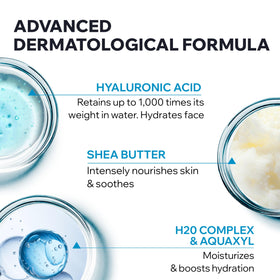 Ingredient label of Uriage cream highlighting hyaluronic acid and shea butter