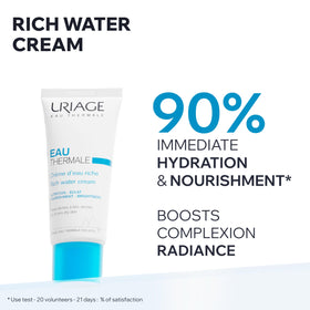 Close-up texture of Uriage cream showing smooth moisturizing finish