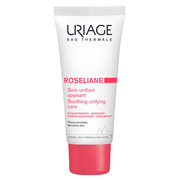 Uriage Roséliane front tube showing packaging and calming benefit