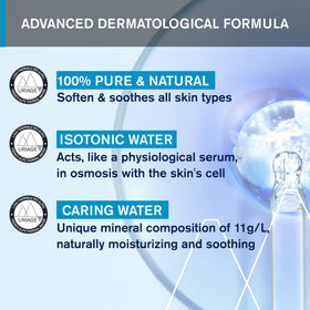 Uriage label detailing minerals and soothing properties