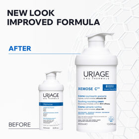Uriage Xemose on bathroom shelf in lifestyle setting for daily routine