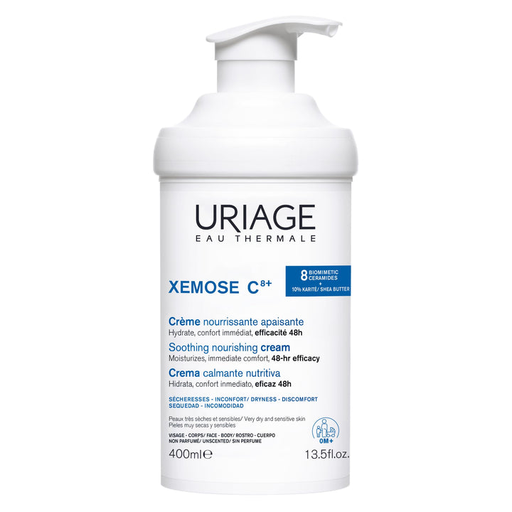 Uriage Xemose front packaging showing product and benefits for fast comfort