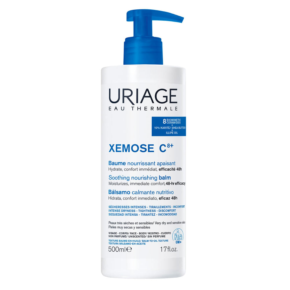 Uriage Xemose front packaging showing product and calm design, fast soothing benefit