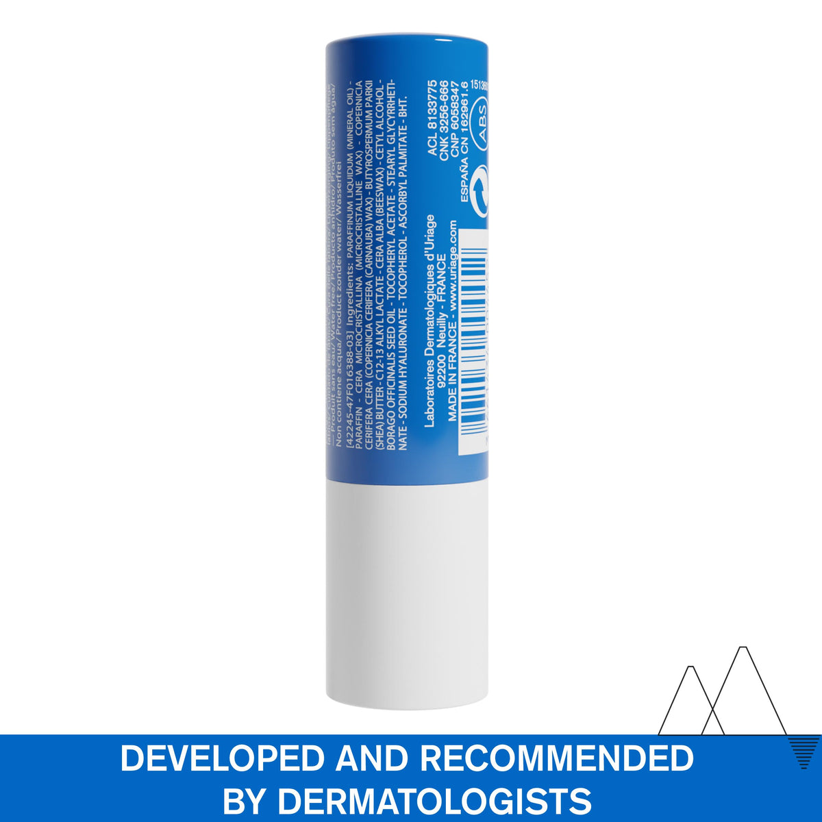 Uriage Xémose lifestyle winter use on lips illustrating protection from cold