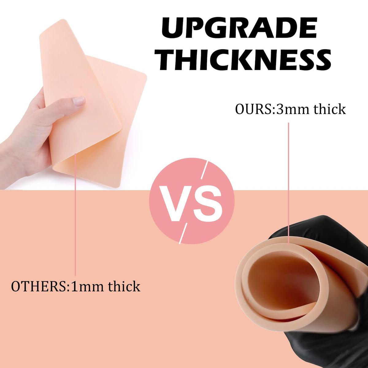 Urknall side view showing 3mm thickness for improved puncture resistance