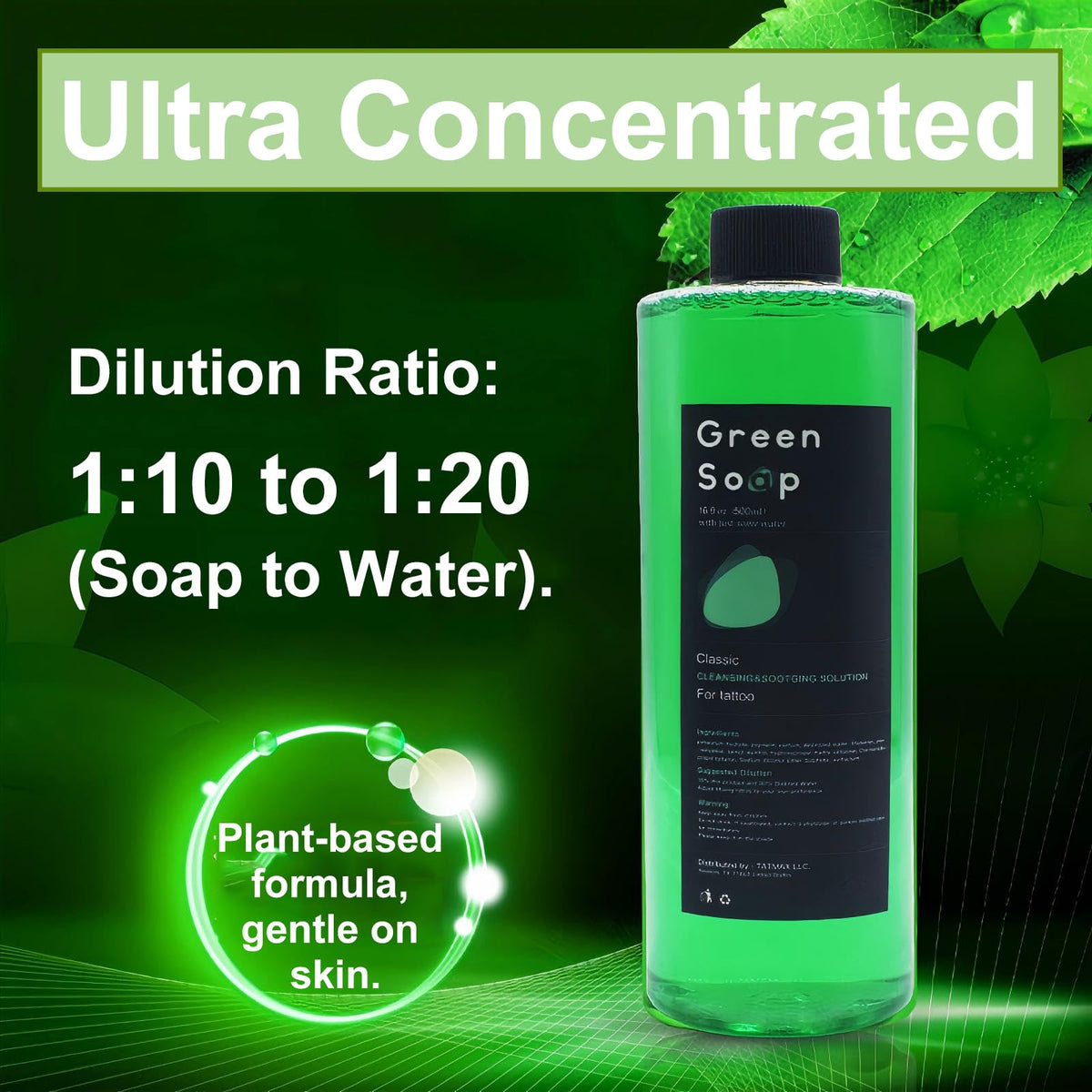 Urknall being used during a tattoo session showing precise cleaning and workflow efficiency