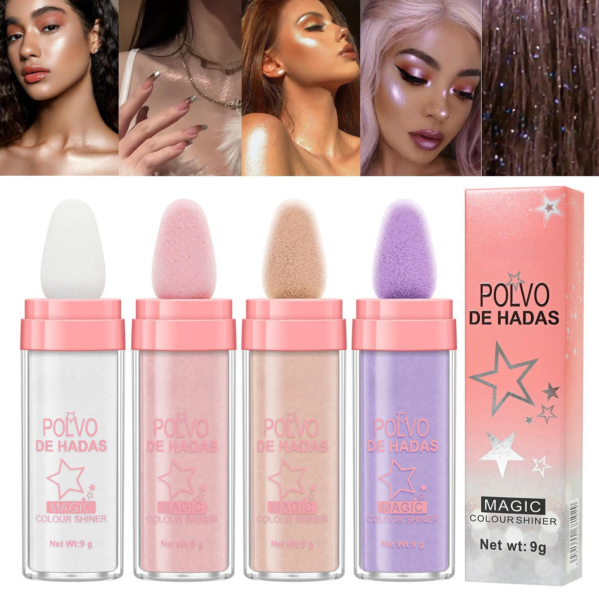 URQT front packaging showing four pearlescent sticks and benefits