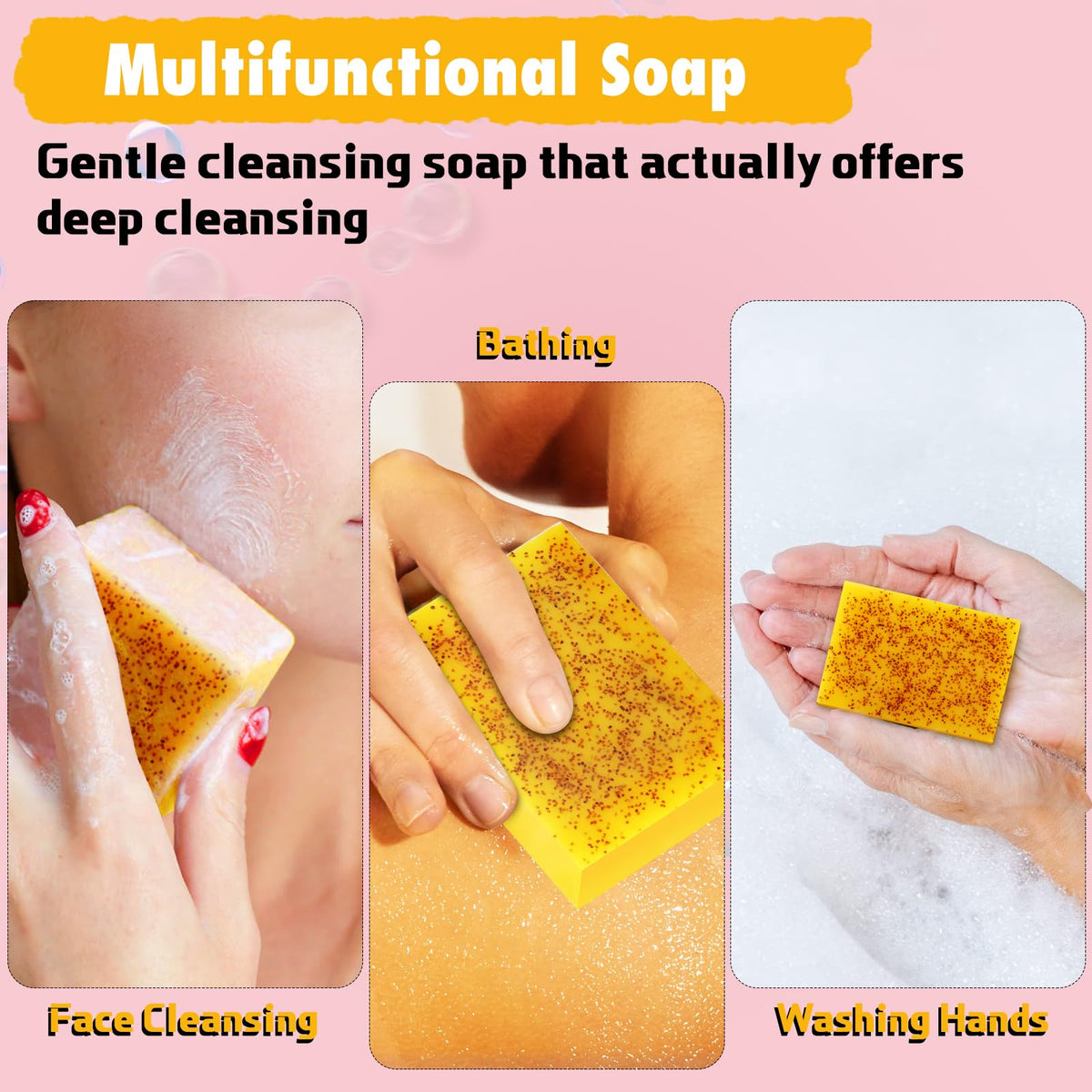 Urrznp label close-up listing turmeric, kojic acid, vitamin E benefits
