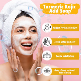 Urrznp close-up texture with turmeric specks highlighting gentle scrub