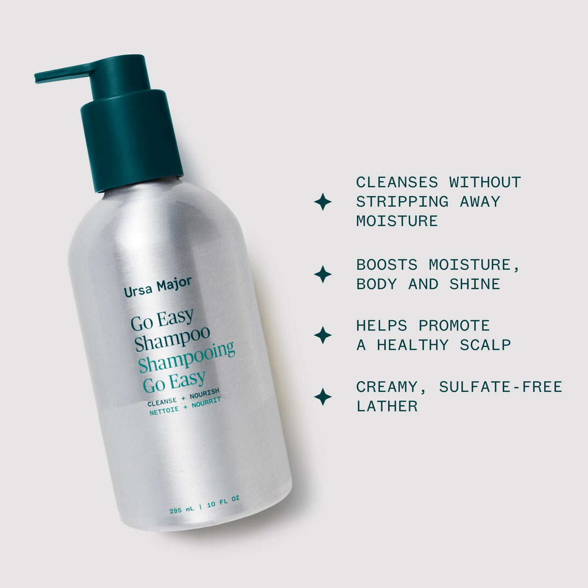 Ursa Major bottle producing creamy lather for effective yet gentle cleansing