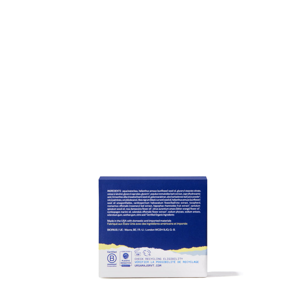 Ursa Major moisturizer on bathroom shelf as part of night routine benefit
